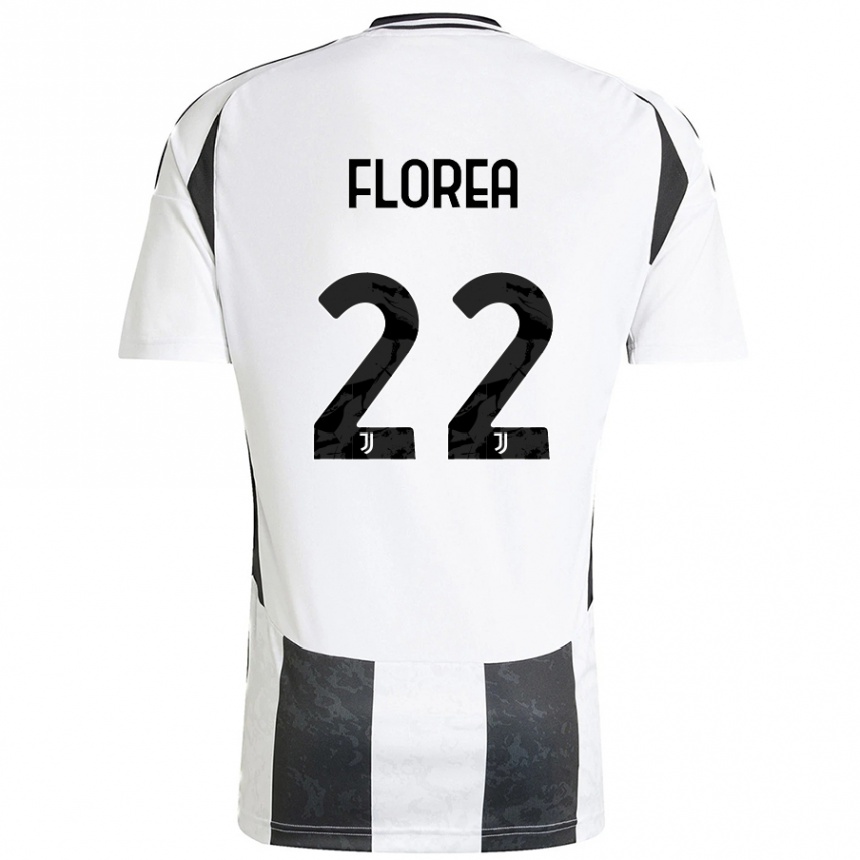 Men Football Andrei Florea #22 White Black Home Jersey 2024/25 T-Shirt Nz