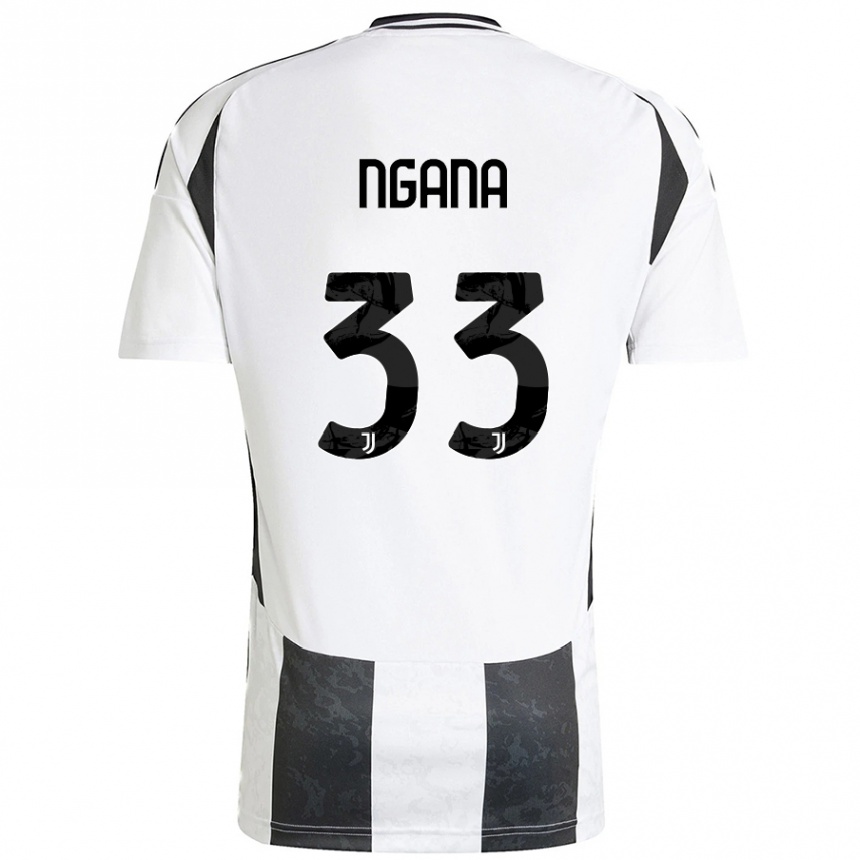 Men Football Valdes Ngana #33 White Black Home Jersey 2024/25 T-Shirt Nz