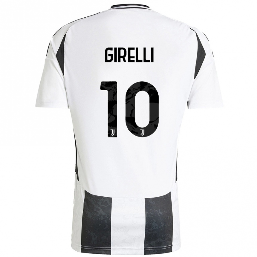 Men Football Cristiana Girelli #10 White Black Home Jersey 2024/25 T-Shirt Nz