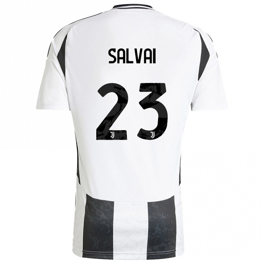 Men Football Cecilia Salvai #23 White Black Home Jersey 2024/25 T-Shirt Nz