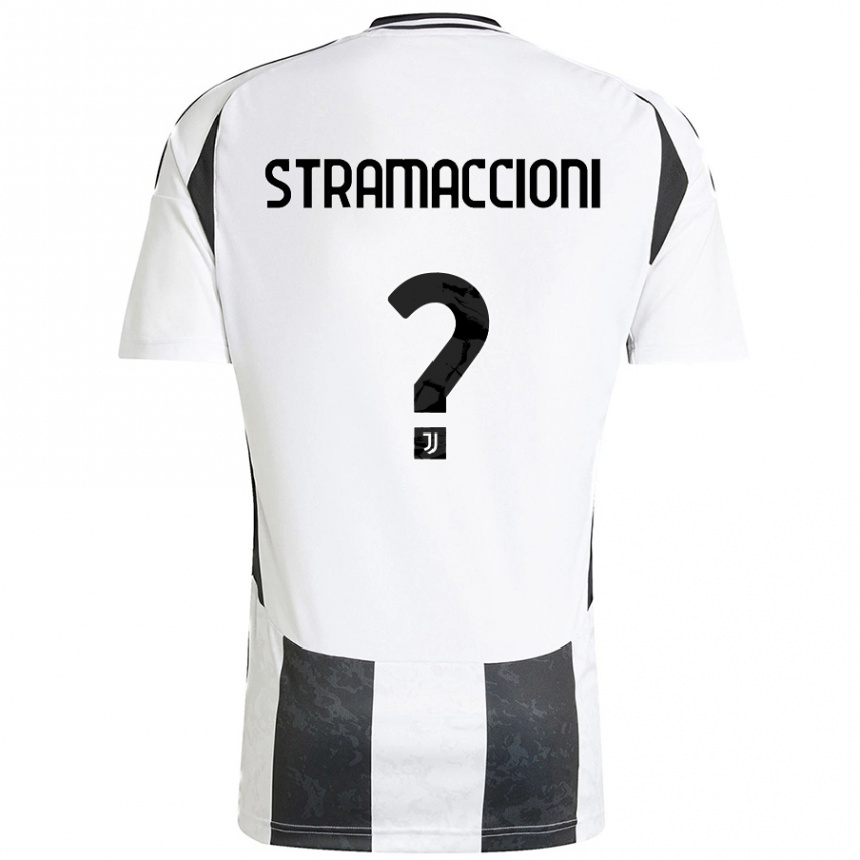 Men Football Diego Stramaccioni #0 White Black Home Jersey 2024/25 T-Shirt Nz