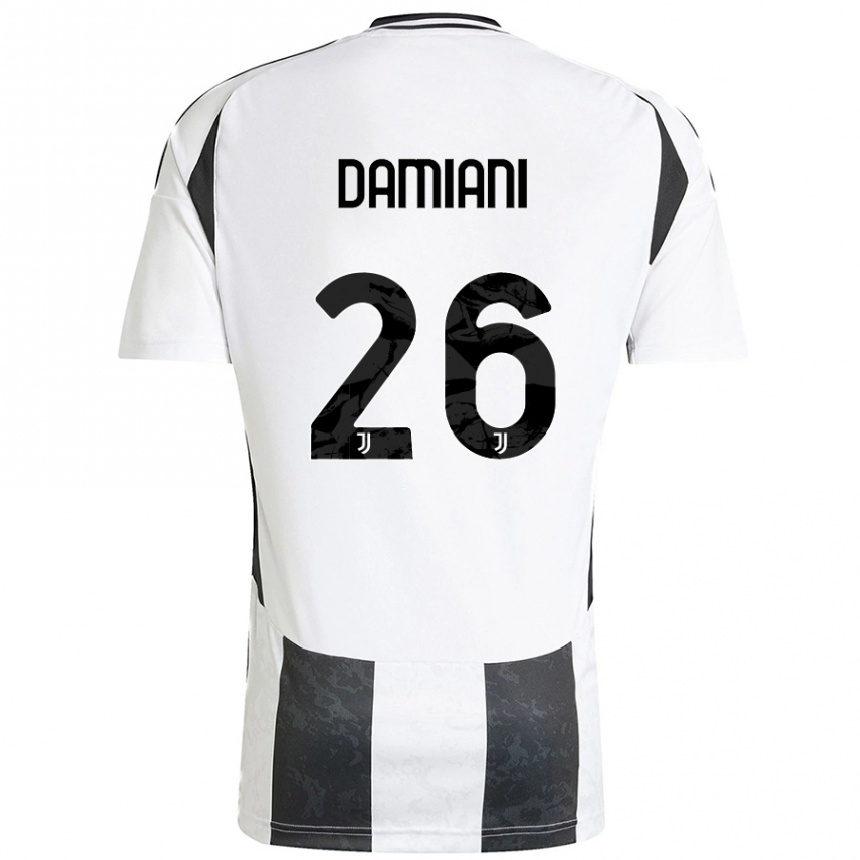 Men Football Samuele Damiani #26 White Black Home Jersey 2024/25 T-Shirt Nz