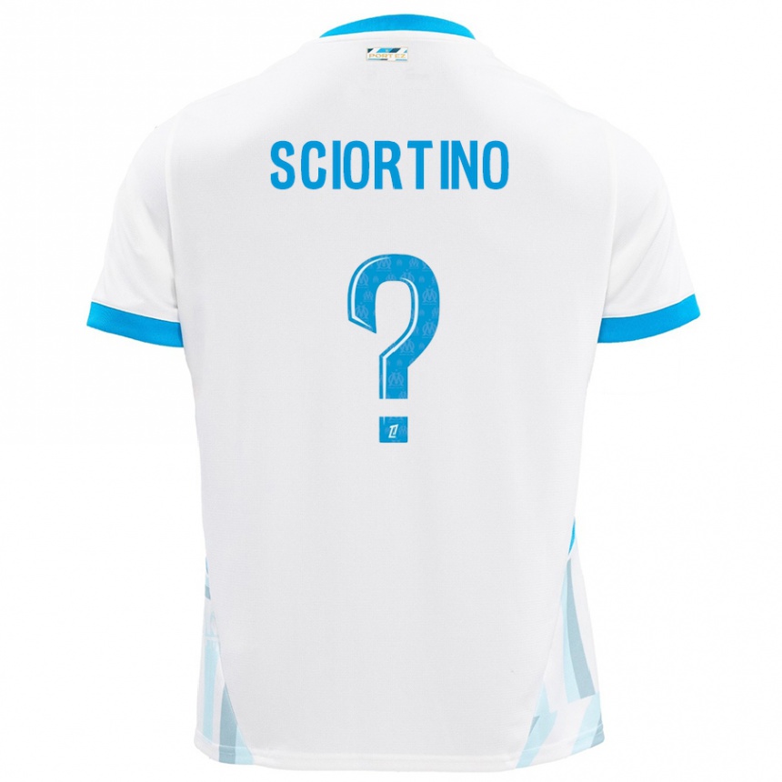 Men Football Paolo Sciortino #0 White Sky Blue Home Jersey 2024/25 T-Shirt Nz