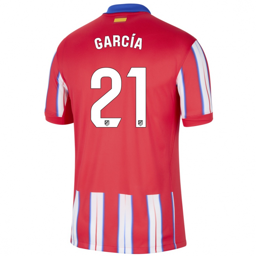 Men Football Ale García #21 Red White Blue Home Jersey 2024/25 T-Shirt Nz