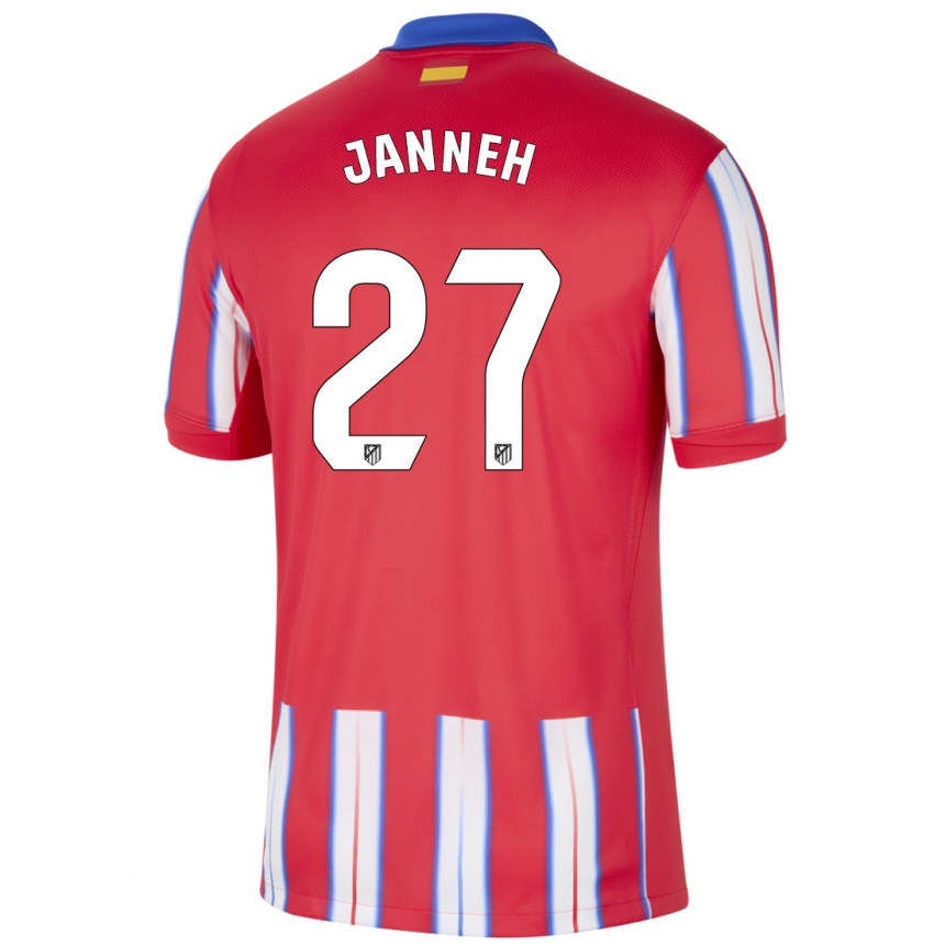 Men Football Omar Janneh #27 Red White Blue Home Jersey 2024/25 T-Shirt Nz