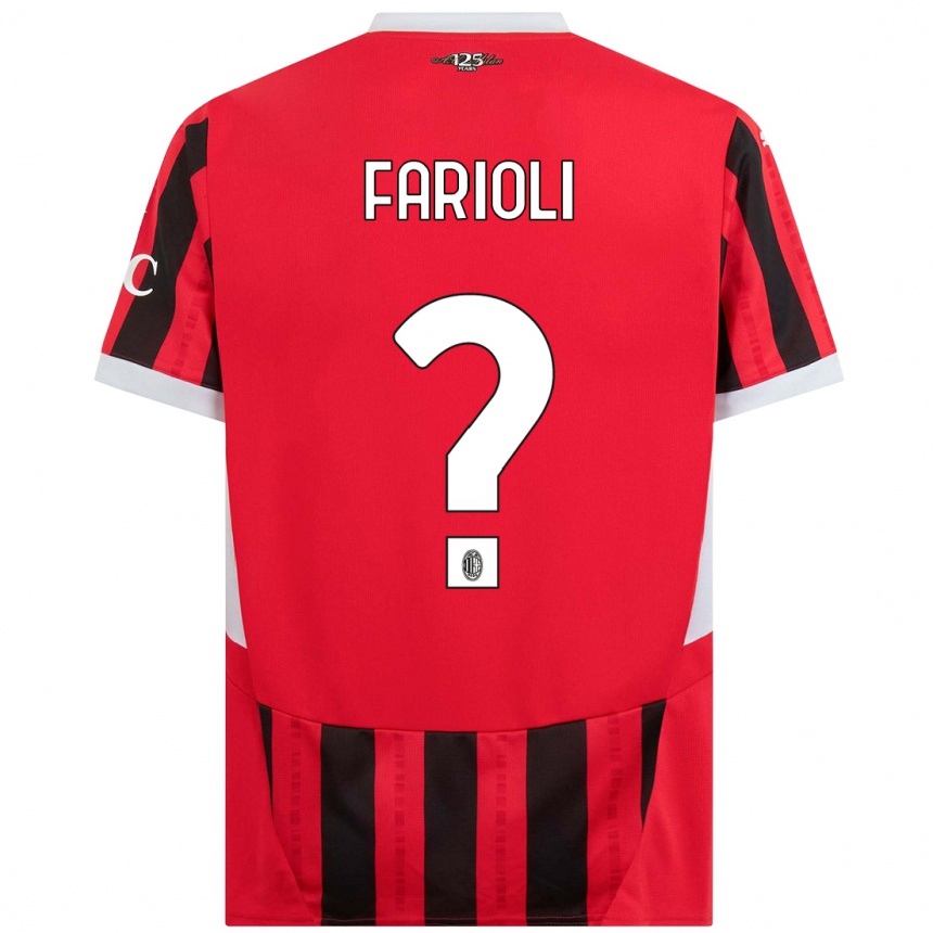 Men Football Simone Farioli #0 Red Black Home Jersey 2024/25 T-Shirt Nz