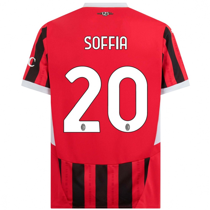 Men Football Angelica Soffia #20 Red Black Home Jersey 2024/25 T-Shirt Nz