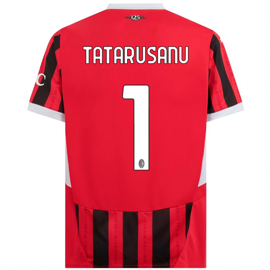 Men Football Ciprian Tatarusanu #1 Red Black Home Jersey 2024/25 T-Shirt Nz