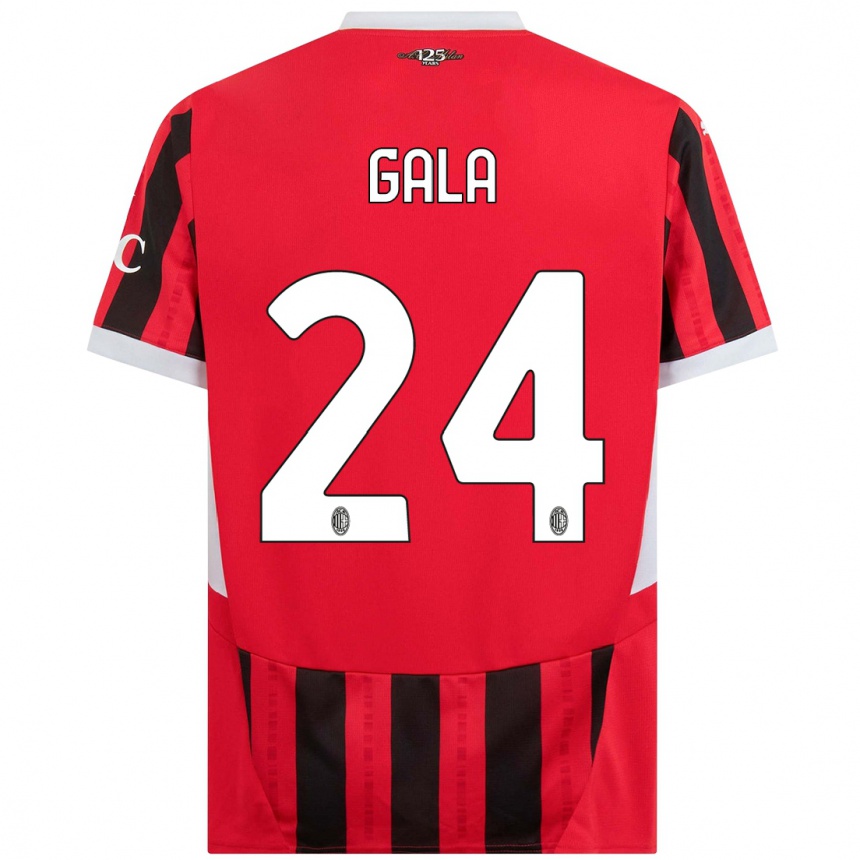 Men Football Antonio Gala #24 Red Black Home Jersey 2024/25 T-Shirt Nz