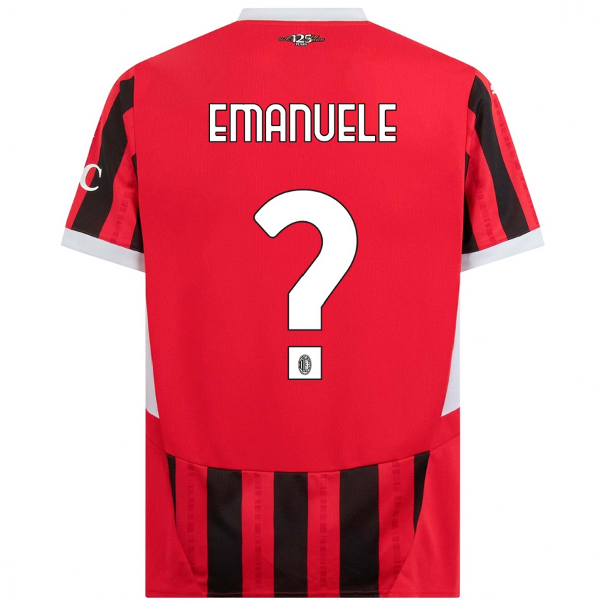 Men Football Emanuele Benedetti #0 Red Black Home Jersey 2024/25 T-Shirt Nz