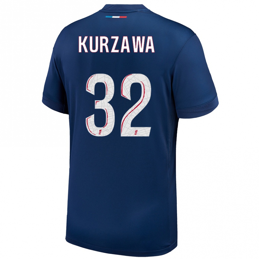 Men Football Layvin Kurzawa #32 Navy Blue White Home Jersey 2024/25 T-Shirt Nz