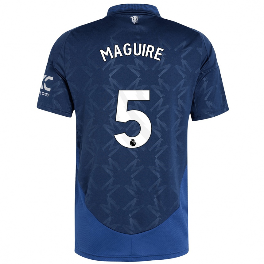 Men Football Harry Maguire #5 Indigo Away Jersey 2024/25 T-Shirt Nz