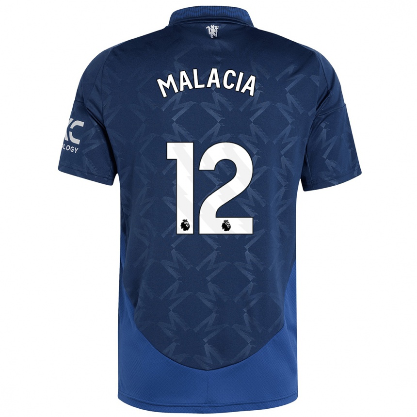 Men Football Tyrell Malacia #12 Indigo Away Jersey 2024/25 T-Shirt Nz