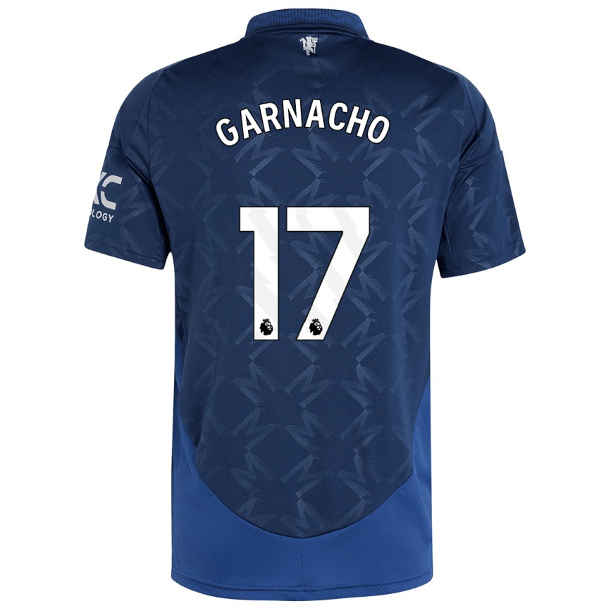 Men Football Alejandro Garnacho #17 Indigo Away Jersey 2024/25 T-Shirt Nz