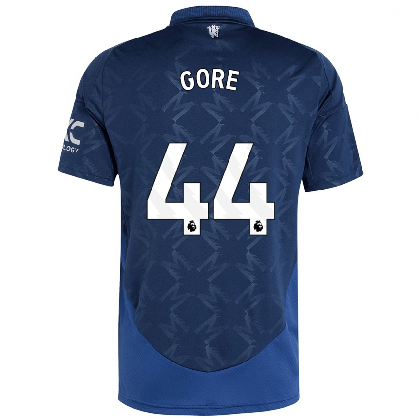 Men Football Daniel Gore #44 Indigo Away Jersey 2024/25 T-Shirt Nz