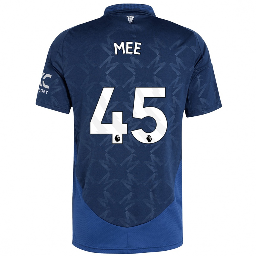 Men Football Dermot Mee #45 Indigo Away Jersey 2024/25 T-Shirt Nz