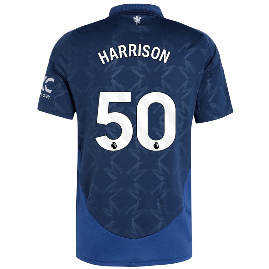 Men Football Elyh Harrison #50 Indigo Away Jersey 2024/25 T-Shirt Nz