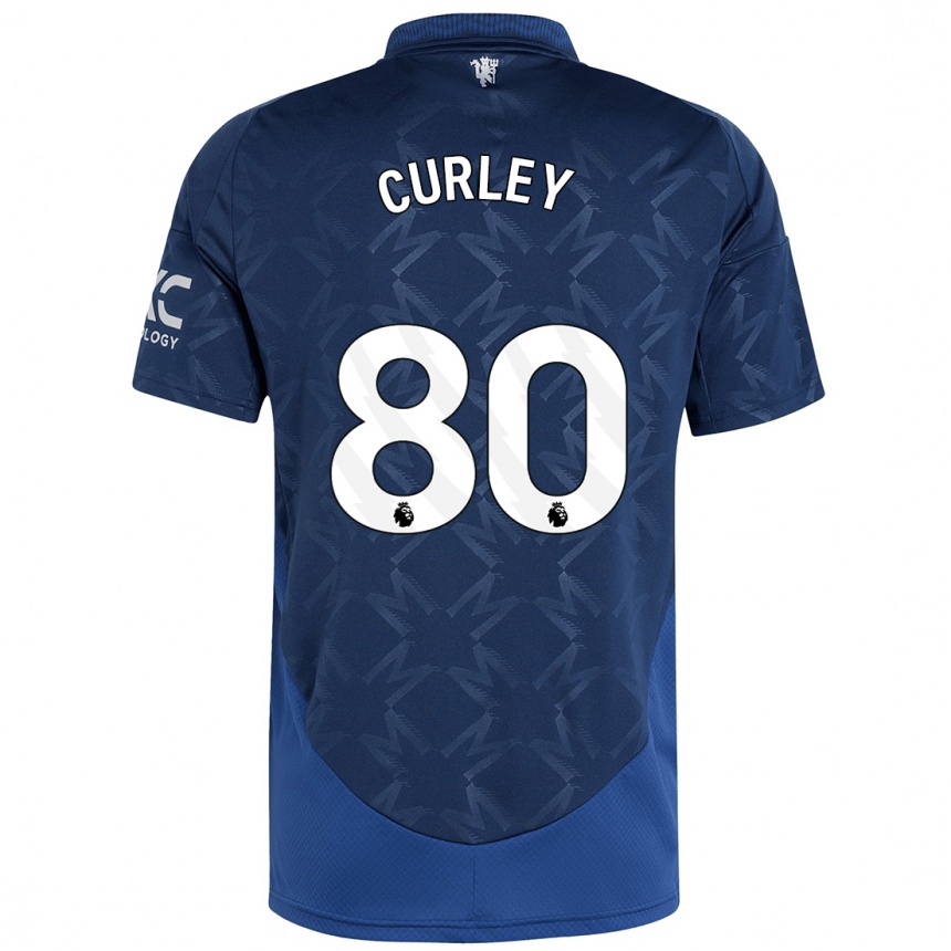 Men Football Ruben Curley #80 Indigo Away Jersey 2024/25 T-Shirt Nz