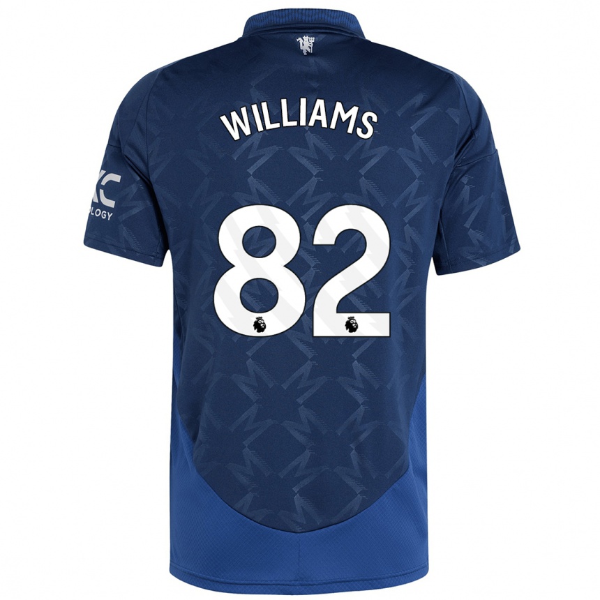 Men Football Ethan Williams #82 Indigo Away Jersey 2024/25 T-Shirt Nz