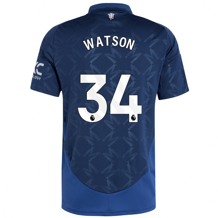 Men Football Emma Watson #34 Indigo Away Jersey 2024/25 T-Shirt Nz