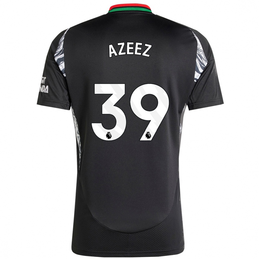 Men Football Miguel Azeez #39 Black Away Jersey 2024/25 T-Shirt Nz