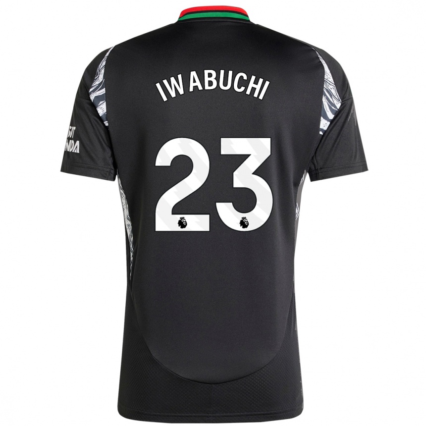 Men Football Mana Iwabuchi #23 Black Away Jersey 2024/25 T-Shirt Nz