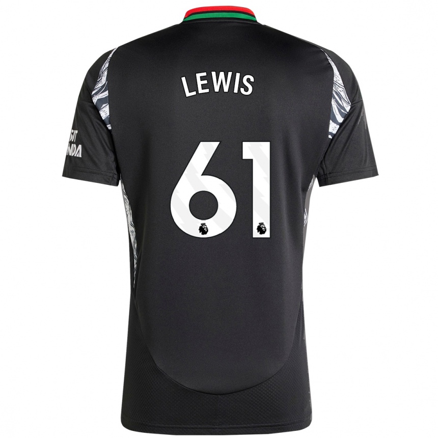 Men Football George Lewis #61 Black Away Jersey 2024/25 T-Shirt Nz