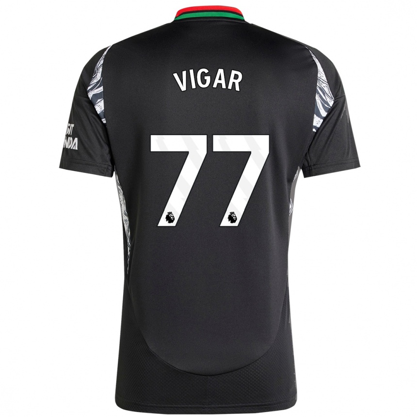 Men Football Billy Vigar #77 Black Away Jersey 2024/25 T-Shirt Nz