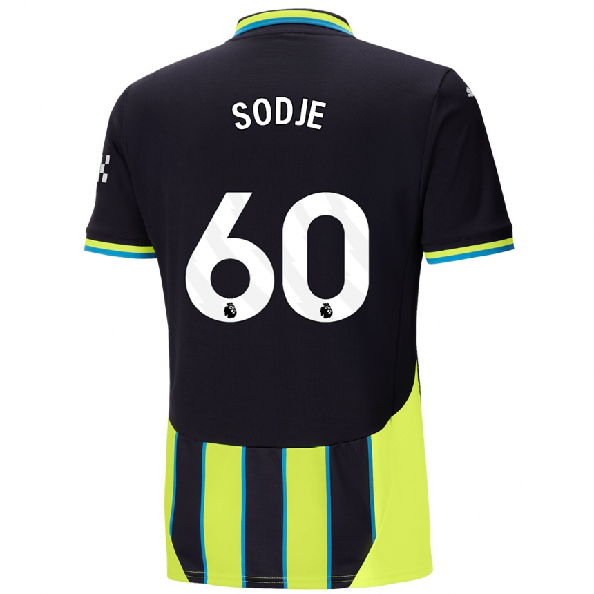 Men Football Tai Sodje #60 Blue Yellow Away Jersey 2024/25 T-Shirt Nz