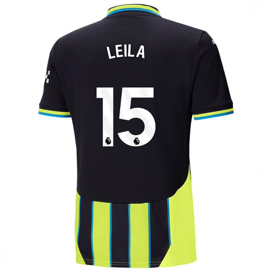 Men Football Leila Ouahabi #15 Blue Yellow Away Jersey 2024/25 T-Shirt Nz