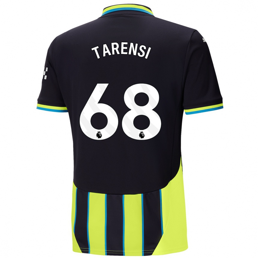 Men Football Oscar Tarensi #68 Blue Yellow Away Jersey 2024/25 T-Shirt Nz