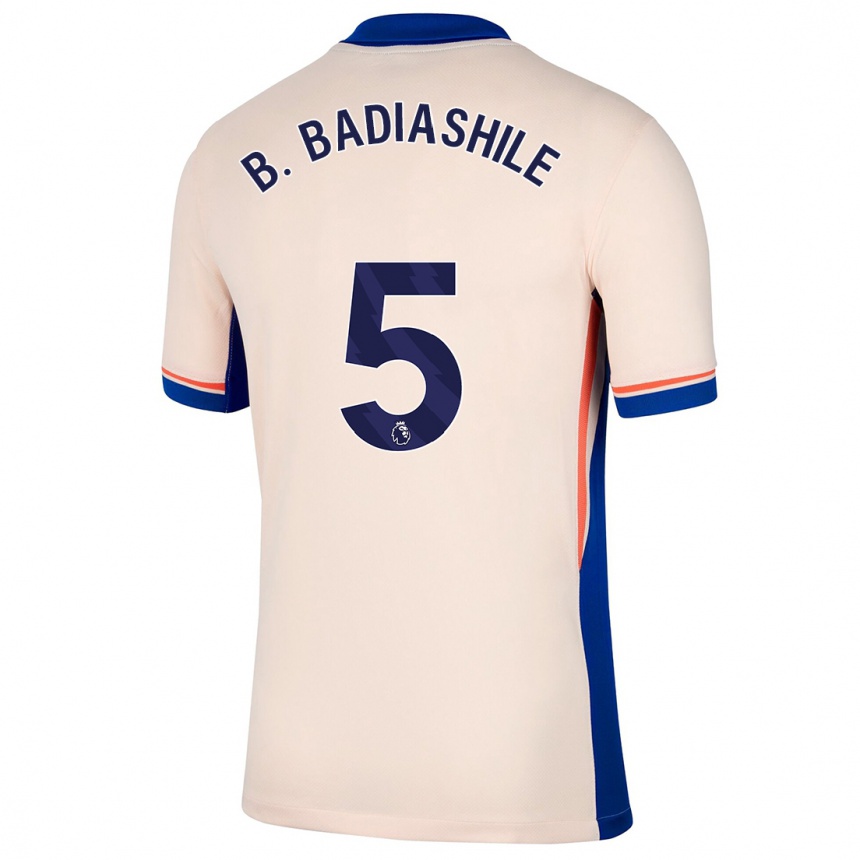 Men Football Benoît Badiashile #5 Light Beige Away Jersey 2024/25 T-Shirt Nz