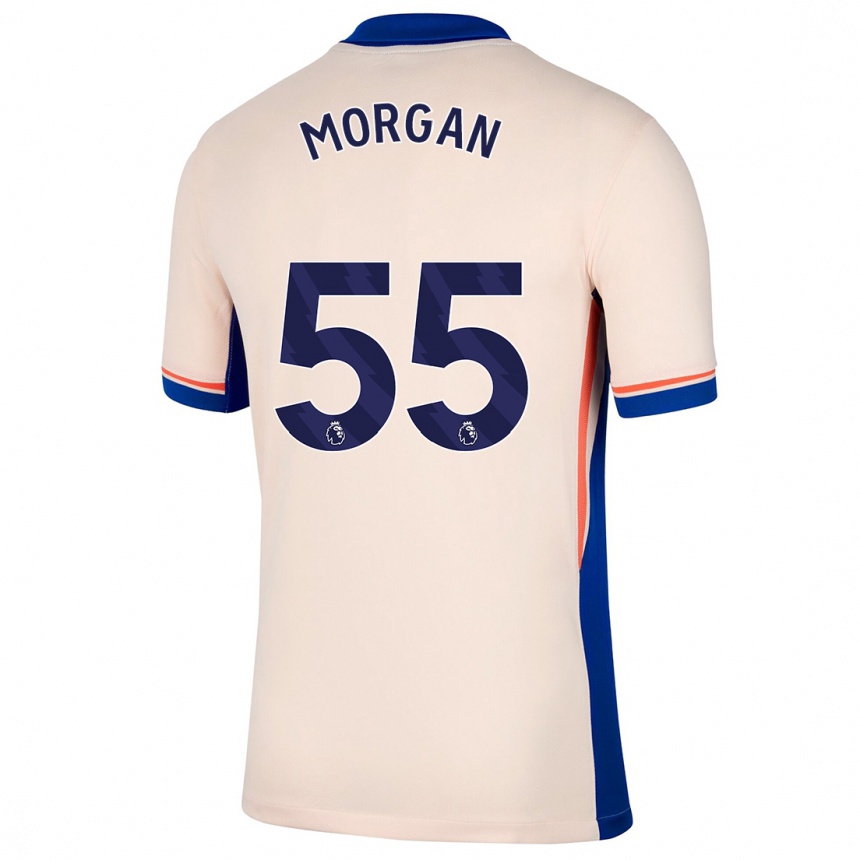 Men Football Jimmy-Jay Morgan #55 Light Beige Away Jersey 2024/25 T-Shirt Nz