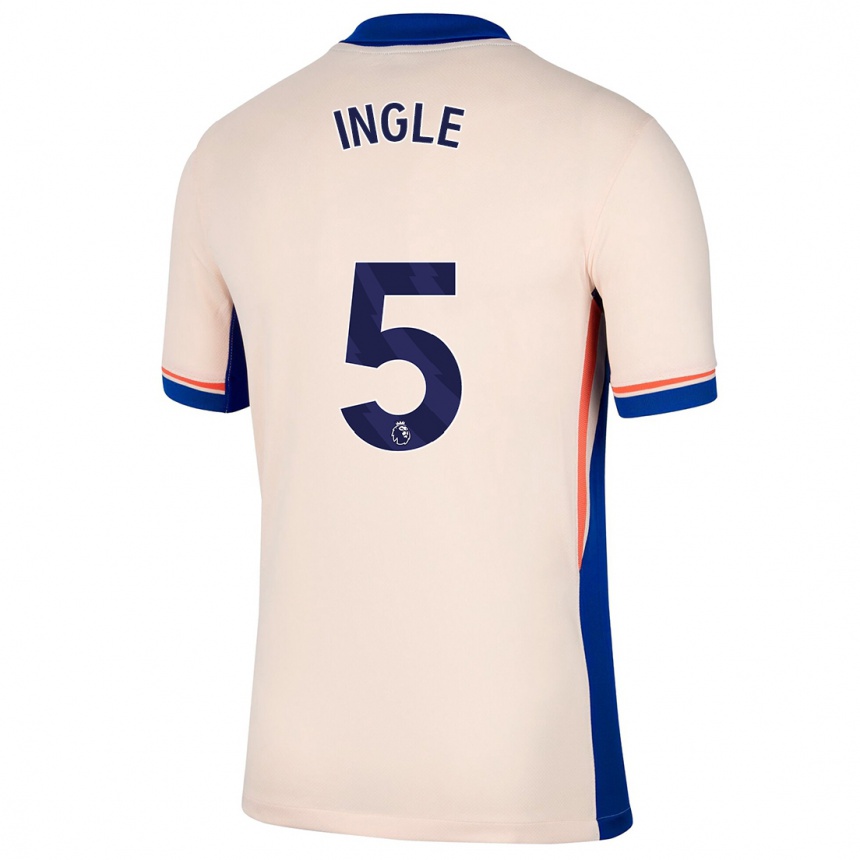 Men Football Sophie Ingle #5 Light Beige Away Jersey 2024/25 T-Shirt Nz