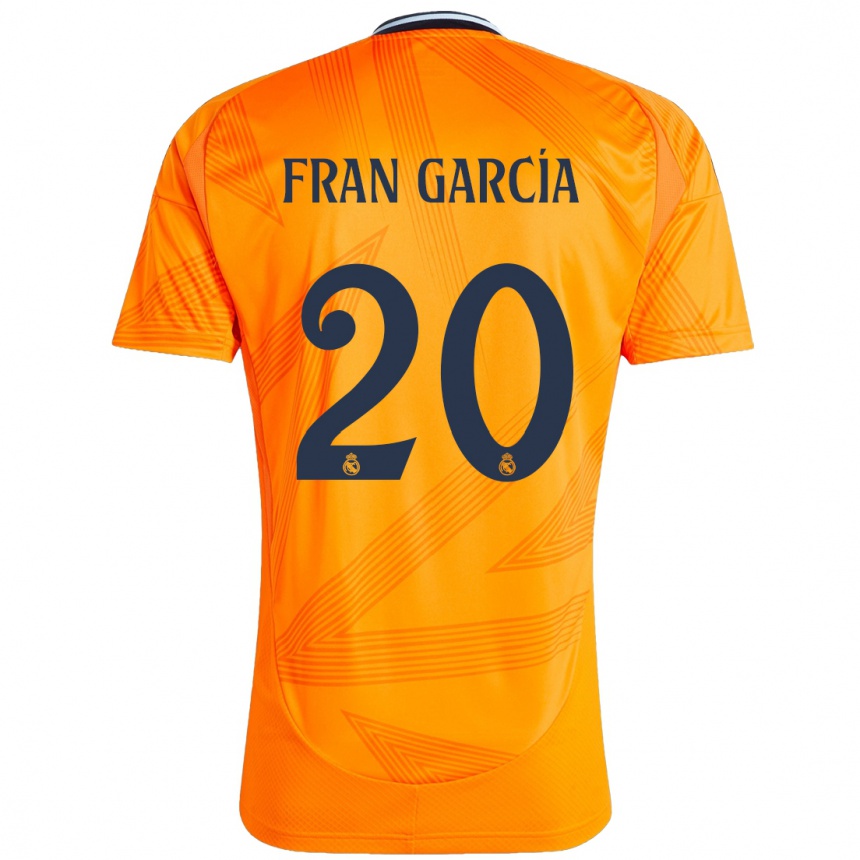 Men Football Fran García #20 Orange Away Jersey 2024/25 T-Shirt Nz