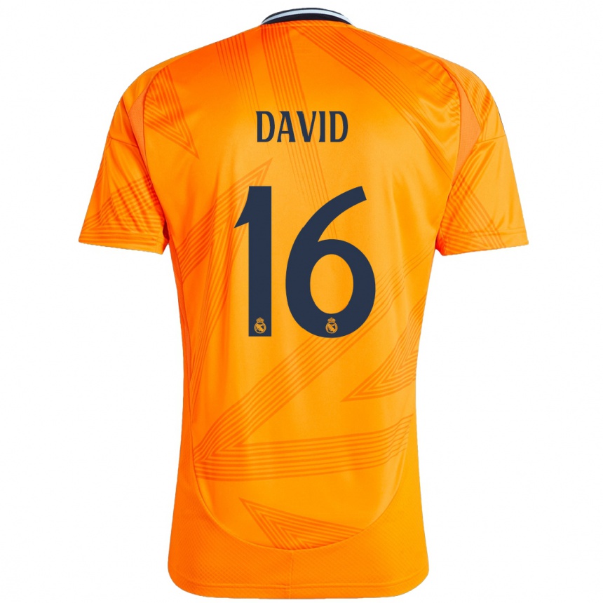 Men Football Antonio David #16 Orange Away Jersey 2024/25 T-Shirt Nz