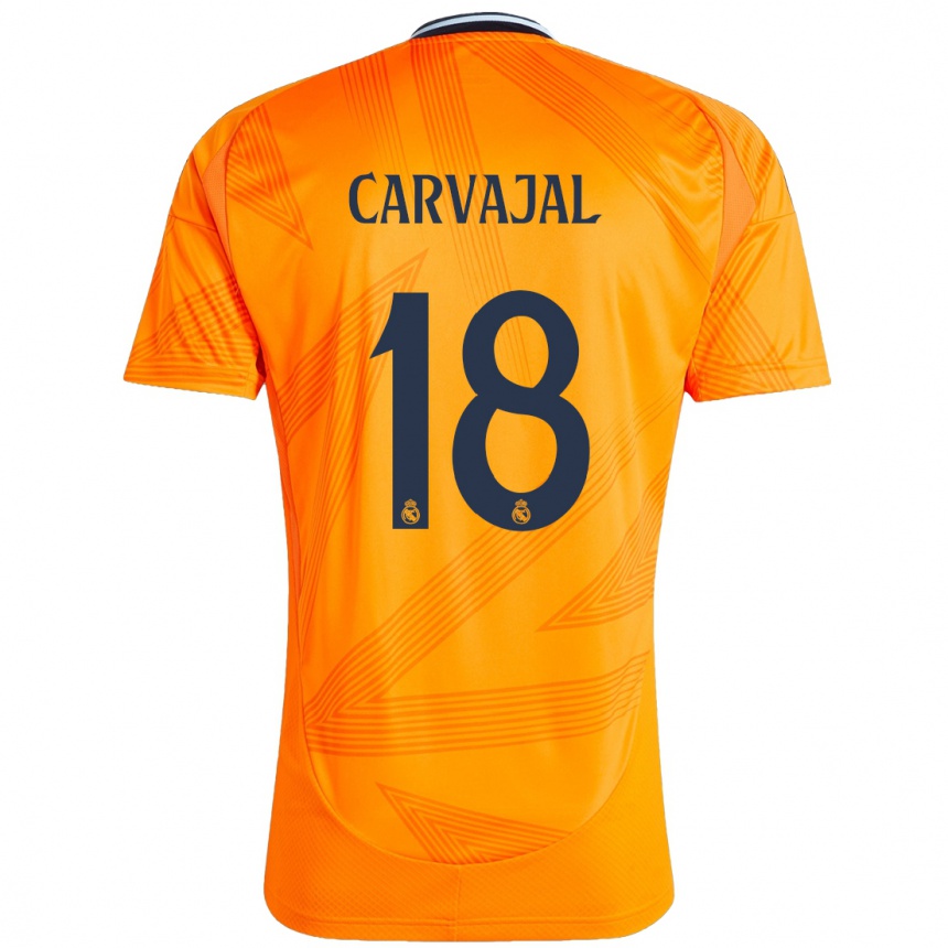 Men Football Angel Carvajal #18 Orange Away Jersey 2024/25 T-Shirt Nz