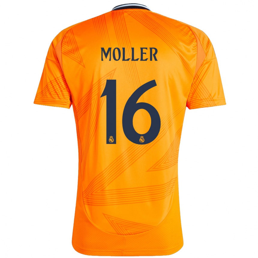 Men Football Caroline Moller #16 Orange Away Jersey 2024/25 T-Shirt Nz