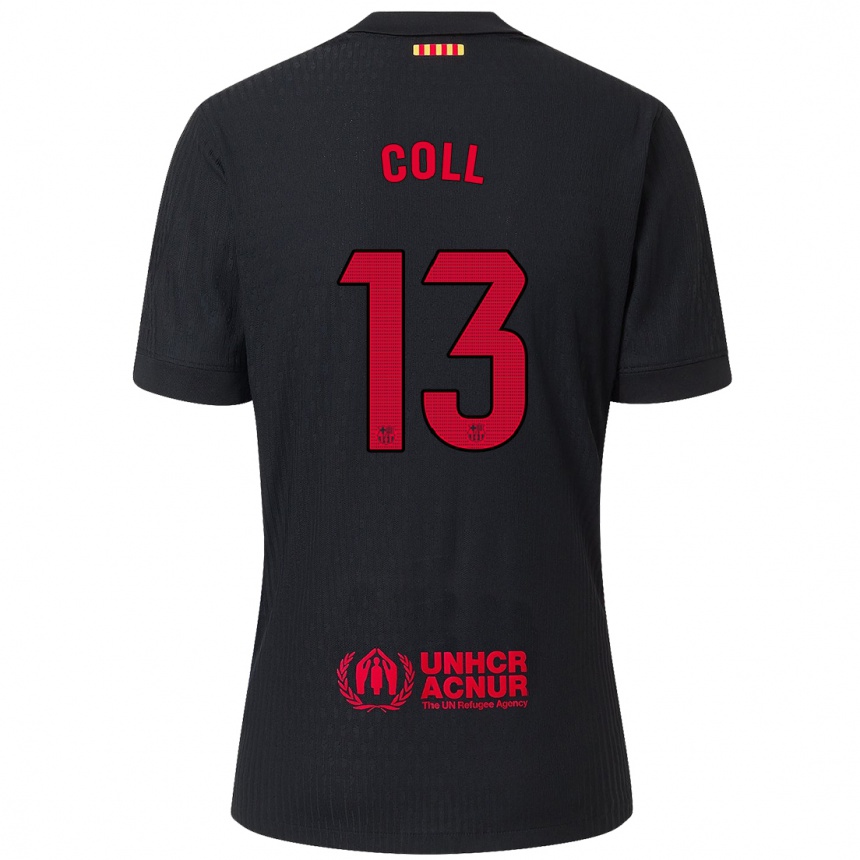 Men Football Cata Coll #13 Black Red Away Jersey 2024/25 T-Shirt Nz