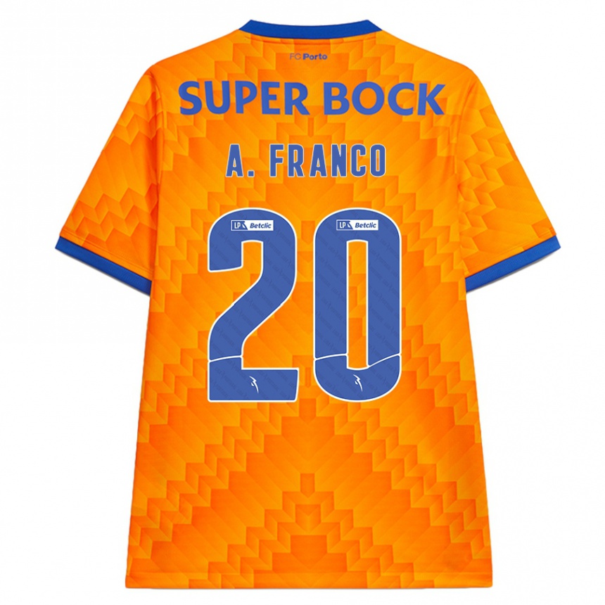 Men Football André Franco #20 Orange Away Jersey 2024/25 T-Shirt Nz