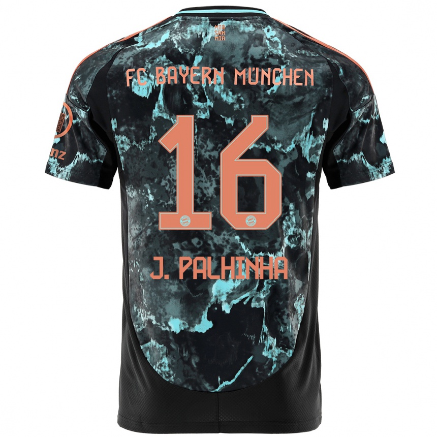 Men Football João Palhinha #16 Black Away Jersey 2024/25 T-Shirt Nz