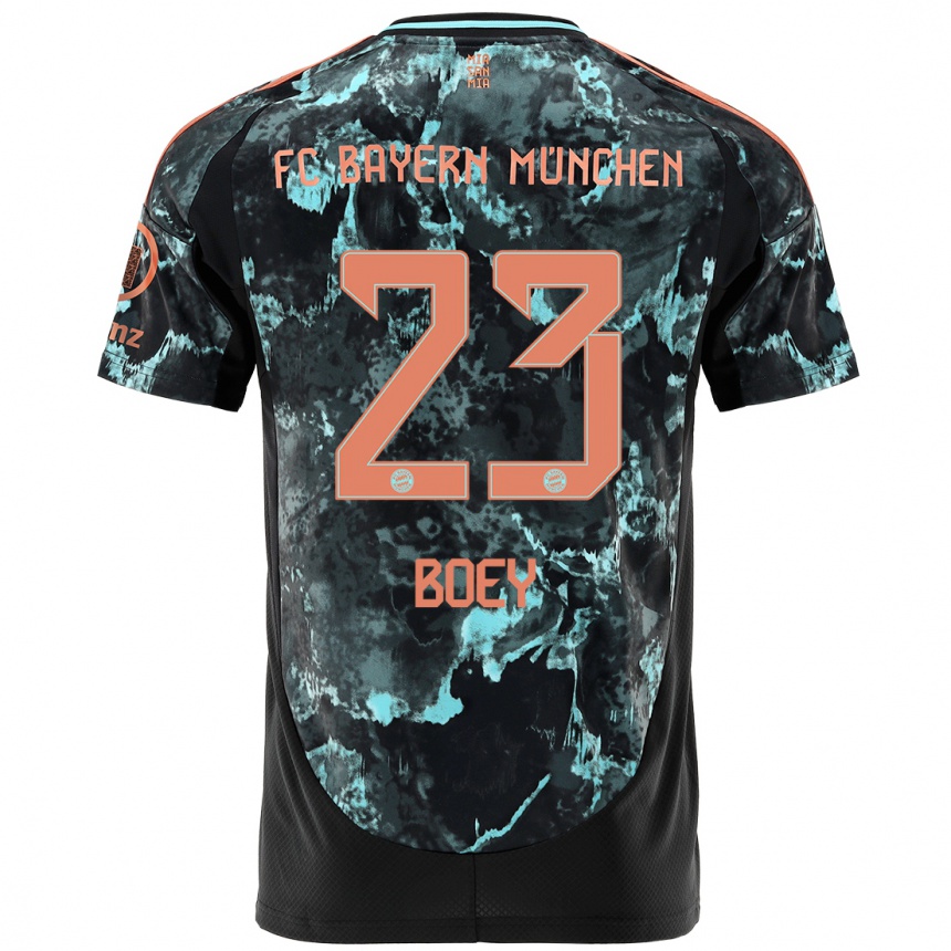 Men Football Sacha Boey #23 Black Away Jersey 2024/25 T-Shirt Nz