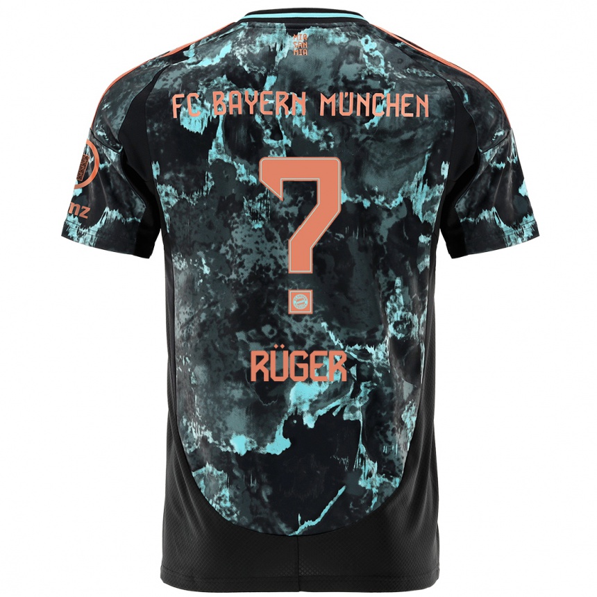 Men Football Kurt Rüger #0 Black Away Jersey 2024/25 T-Shirt Nz