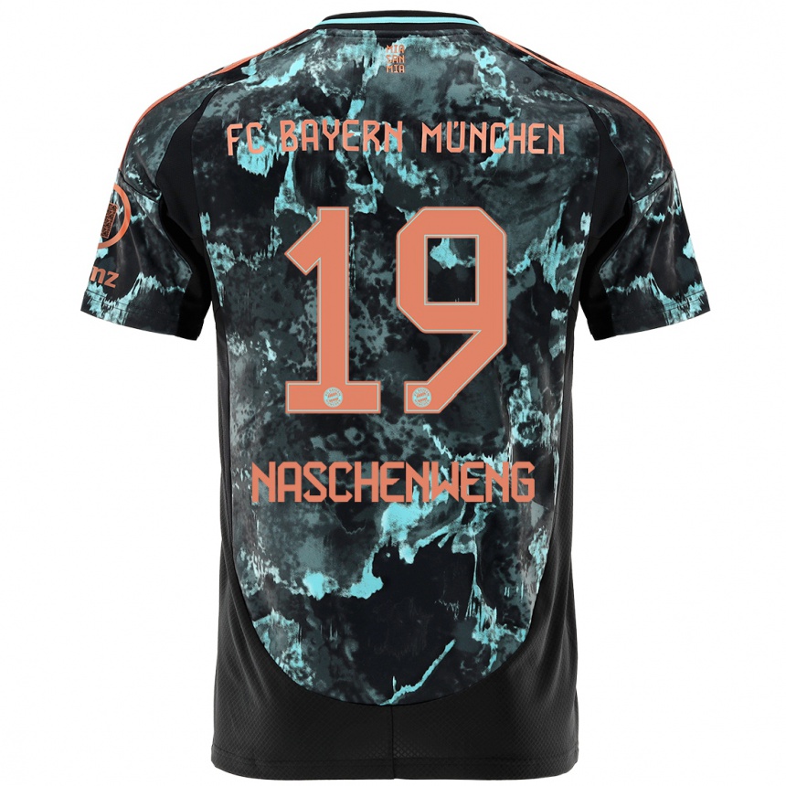 Men Football Katharina Naschenweng #19 Black Away Jersey 2024/25 T-Shirt Nz