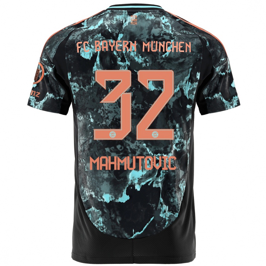 Men Football Ena Mahmutovic #32 Black Away Jersey 2024/25 T-Shirt Nz