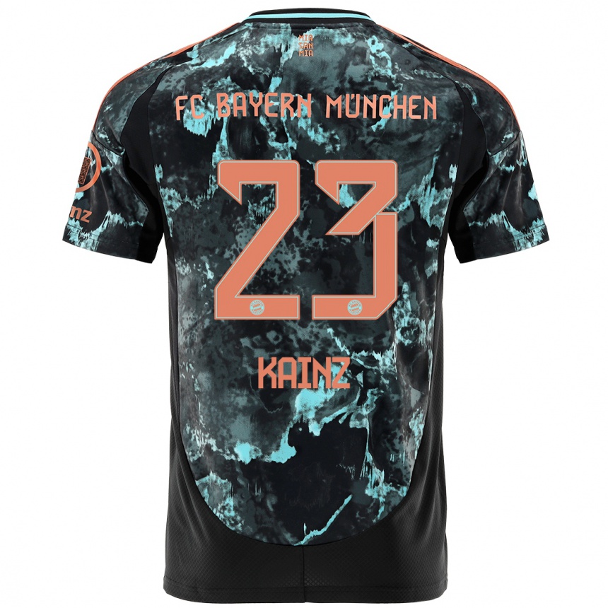 Men Football Manuel Kainz #23 Black Away Jersey 2024/25 T-Shirt Nz