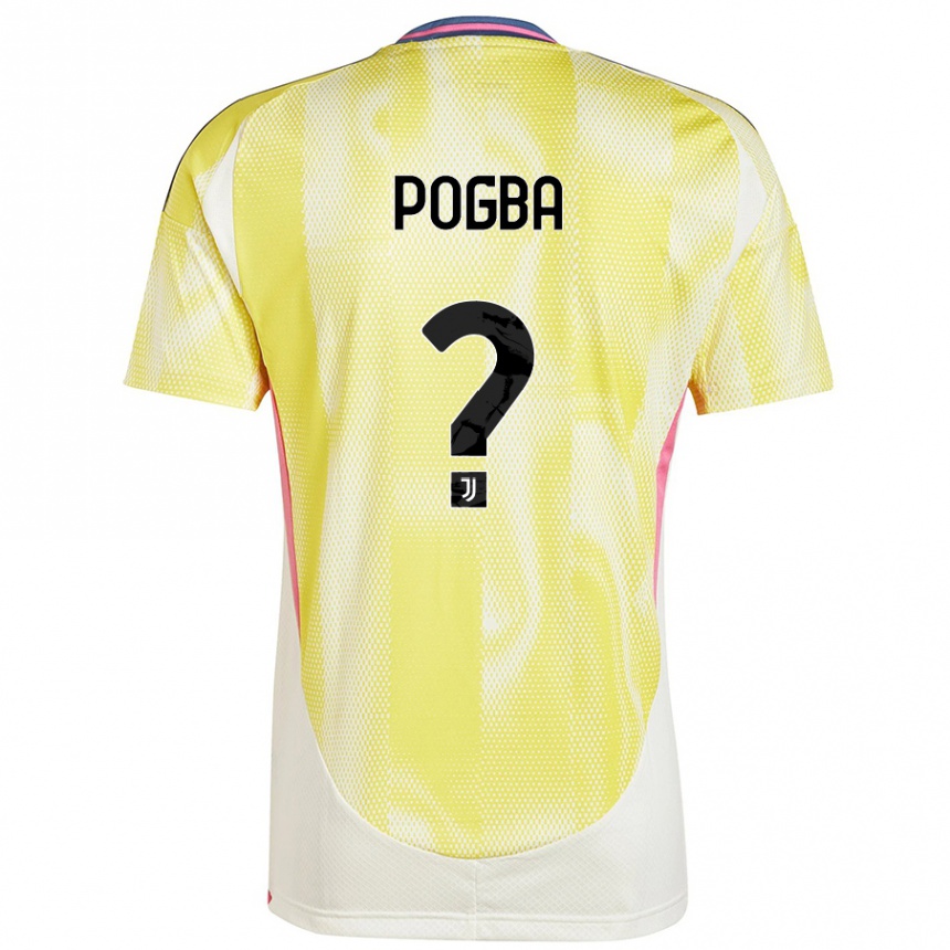 Men Football Paul Pogba #0 Solar Yellow Away Jersey 2024/25 T-Shirt Nz