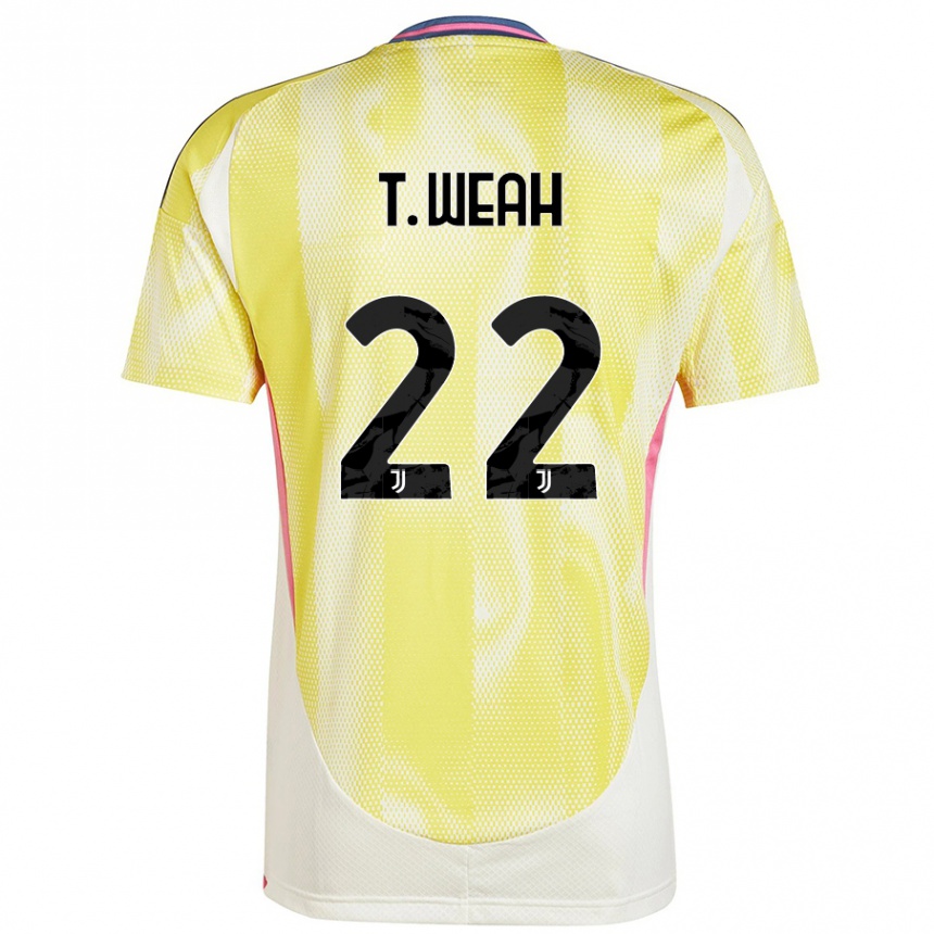 Men Football Timothy Weah #22 Solar Yellow Away Jersey 2024/25 T-Shirt Nz