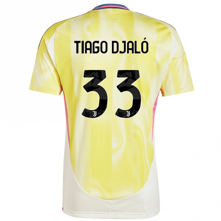 Men Football Tiago Djalo #33 Solar Yellow Away Jersey 2024/25 T-Shirt Nz