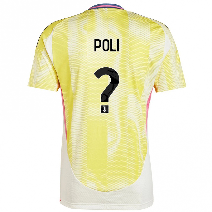 Men Football Fabrizio Poli #0 Solar Yellow Away Jersey 2024/25 T-Shirt Nz